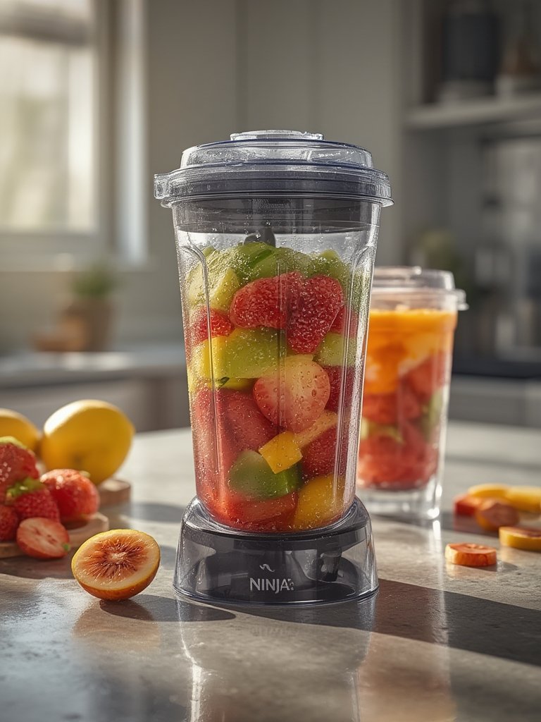 personal blender in action