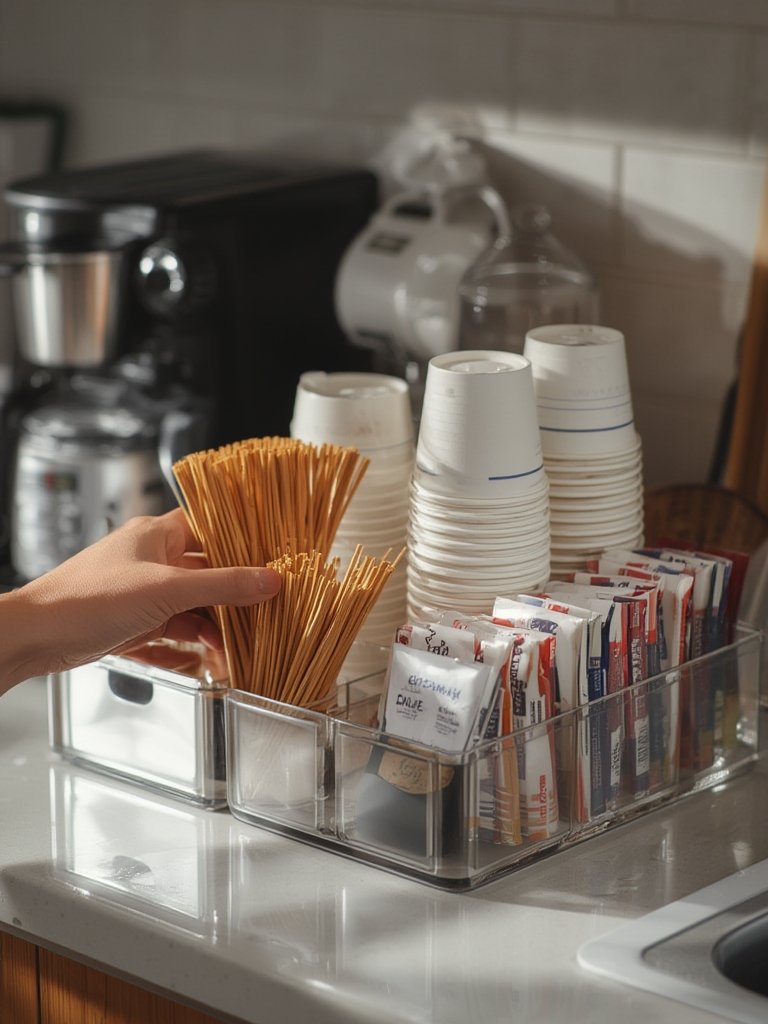 coffee organizer in action