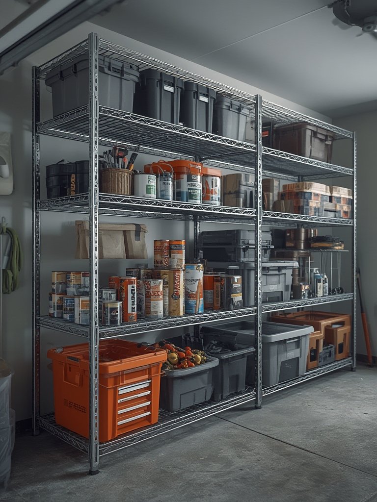 wire shelving in action